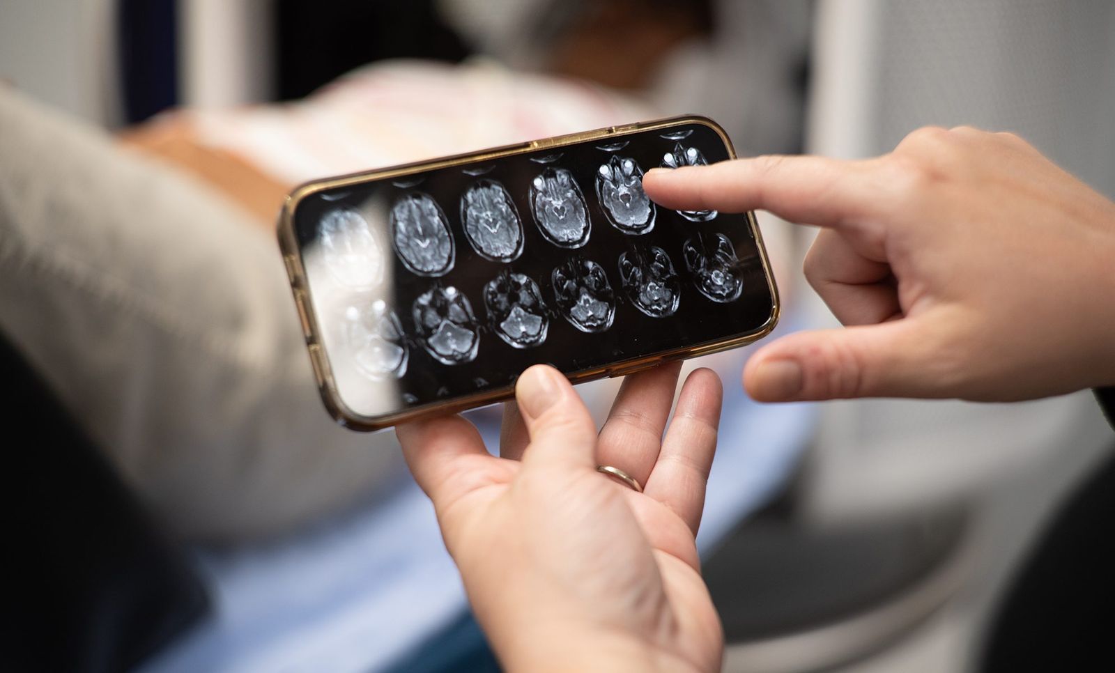 The portable MRI scanner that Dr. Kolind and team work with to monitor multiple sclerosis progression can be controlled using a smartphone.